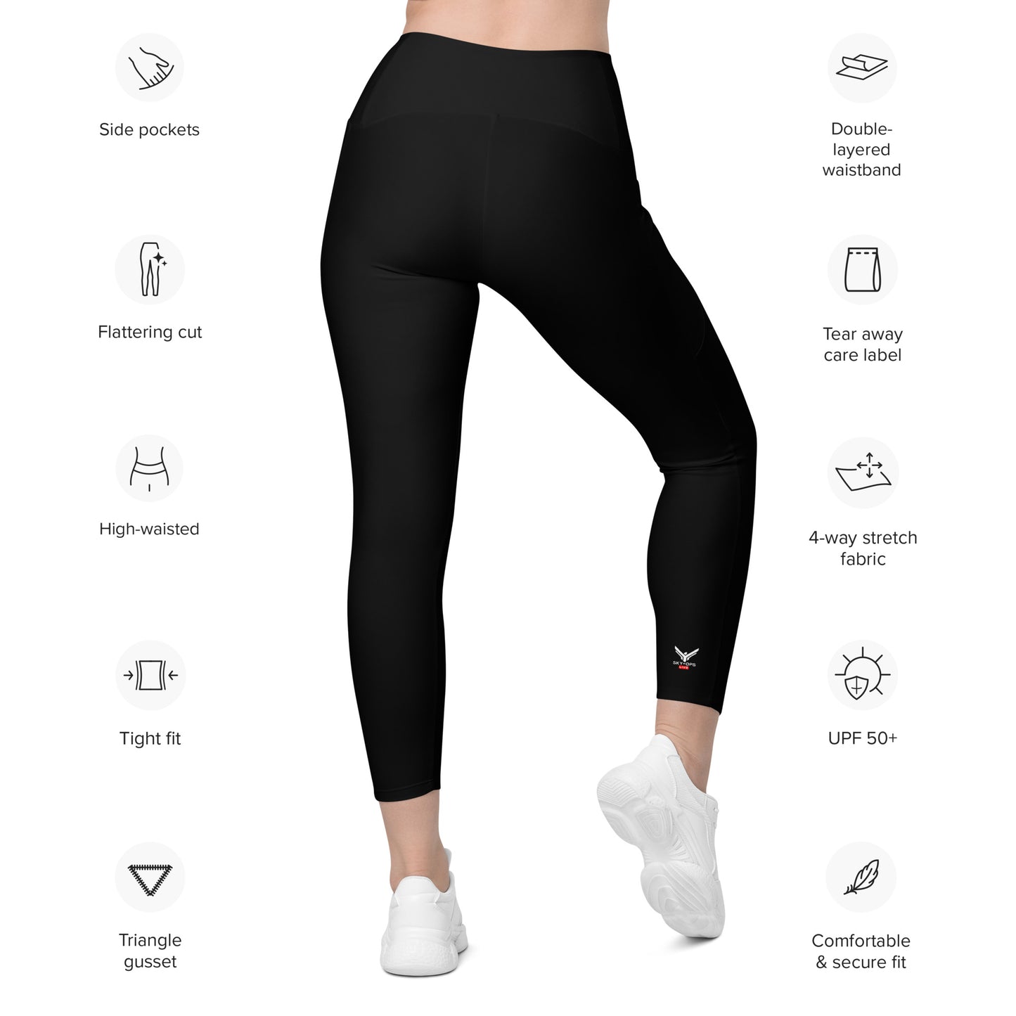 Leggings with Pockets - Sky Ops Live Classic Logo