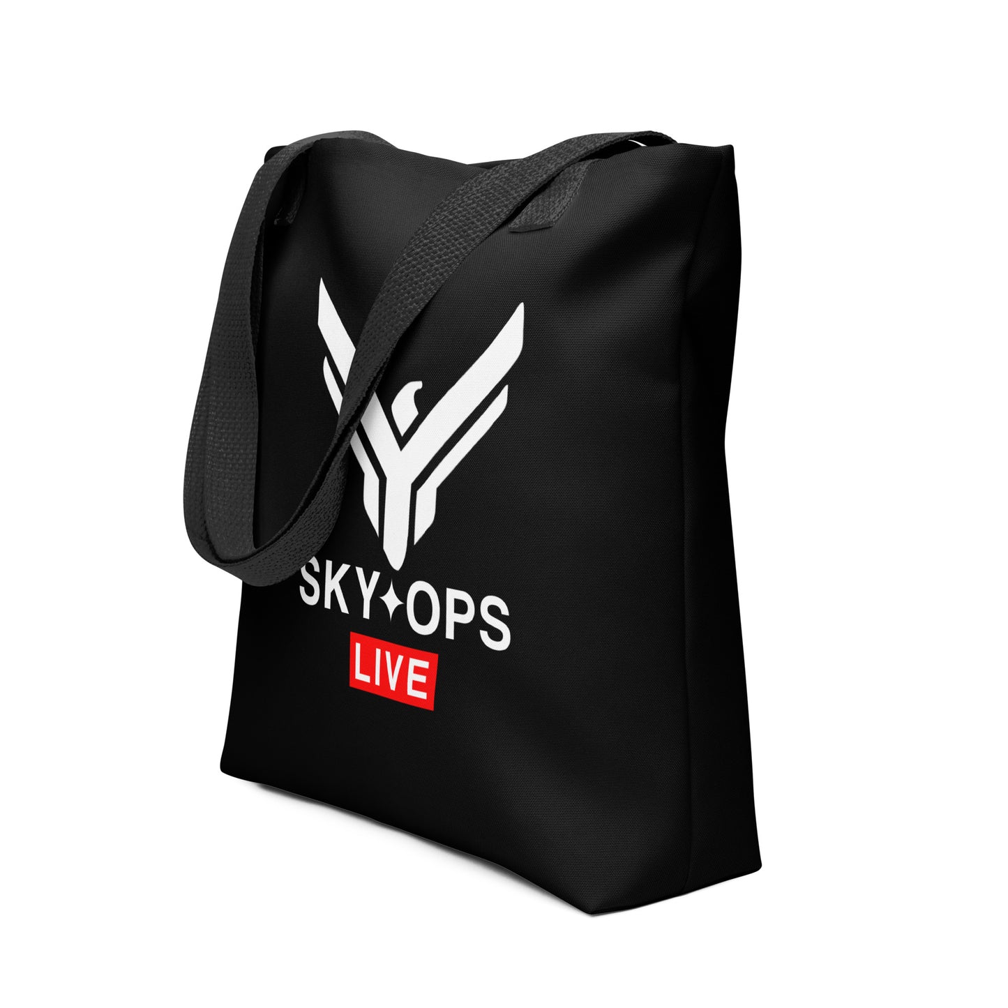 Tote Bag 15"x15" Black - Sky Ops Classic Logo