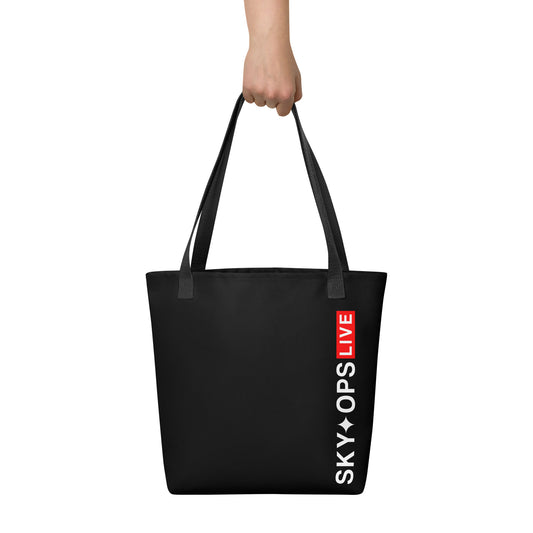 Tote Bag 15"x15" Black - Sky Ops Signature Logo