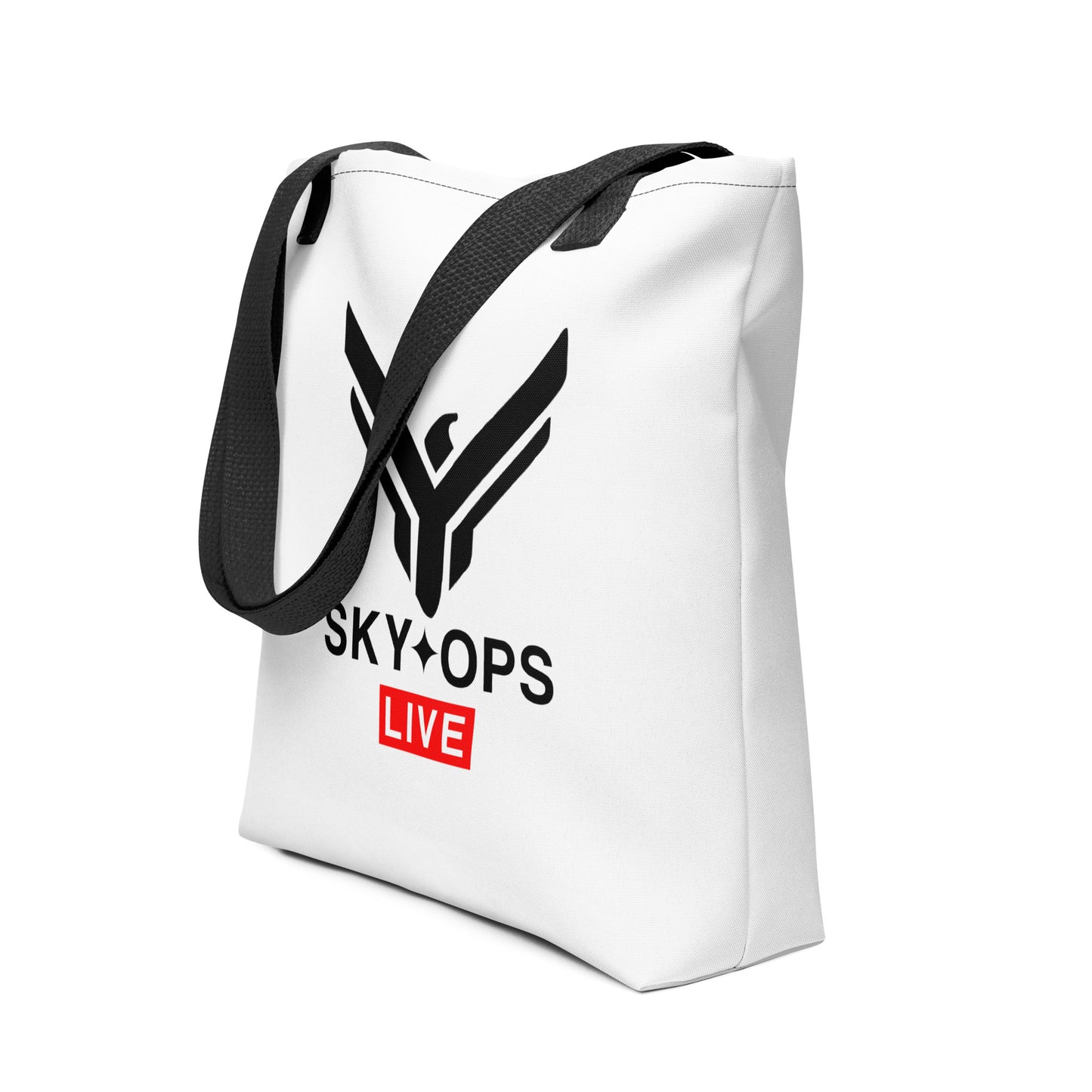 Tote Bag 15"x15" White - Sky Ops Classic Logo