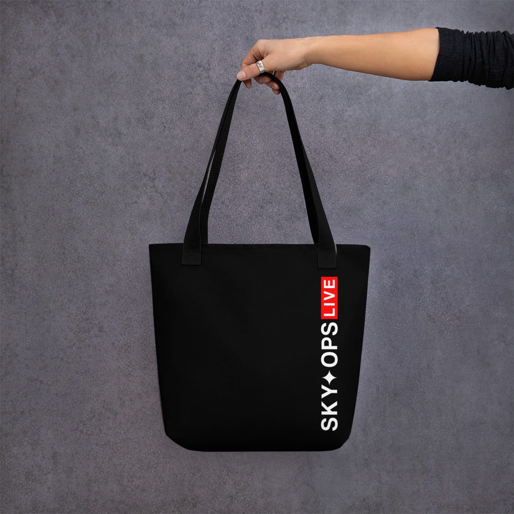 Tote Bag 15"x15" Black - Sky Ops Signature Logo