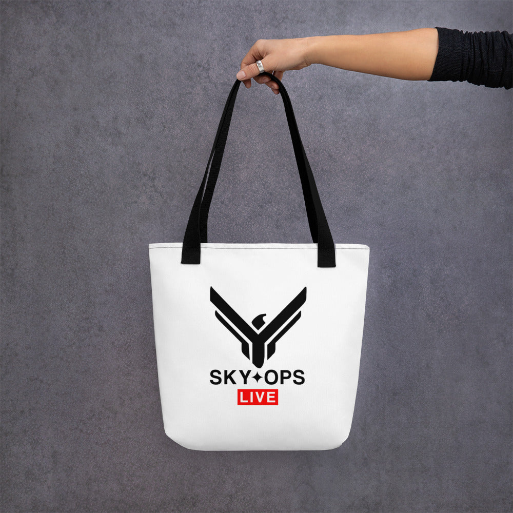 Tote Bag 15"x15" White - Sky Ops Classic Logo