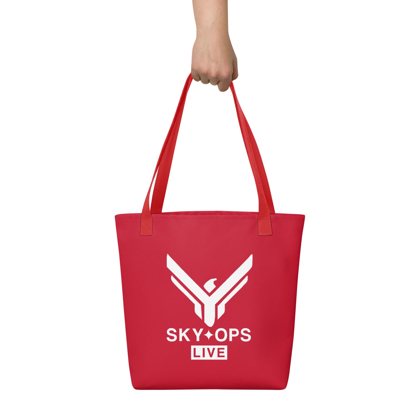 Tote Bag 15"x15" Red - Sky Ops Classic Logo