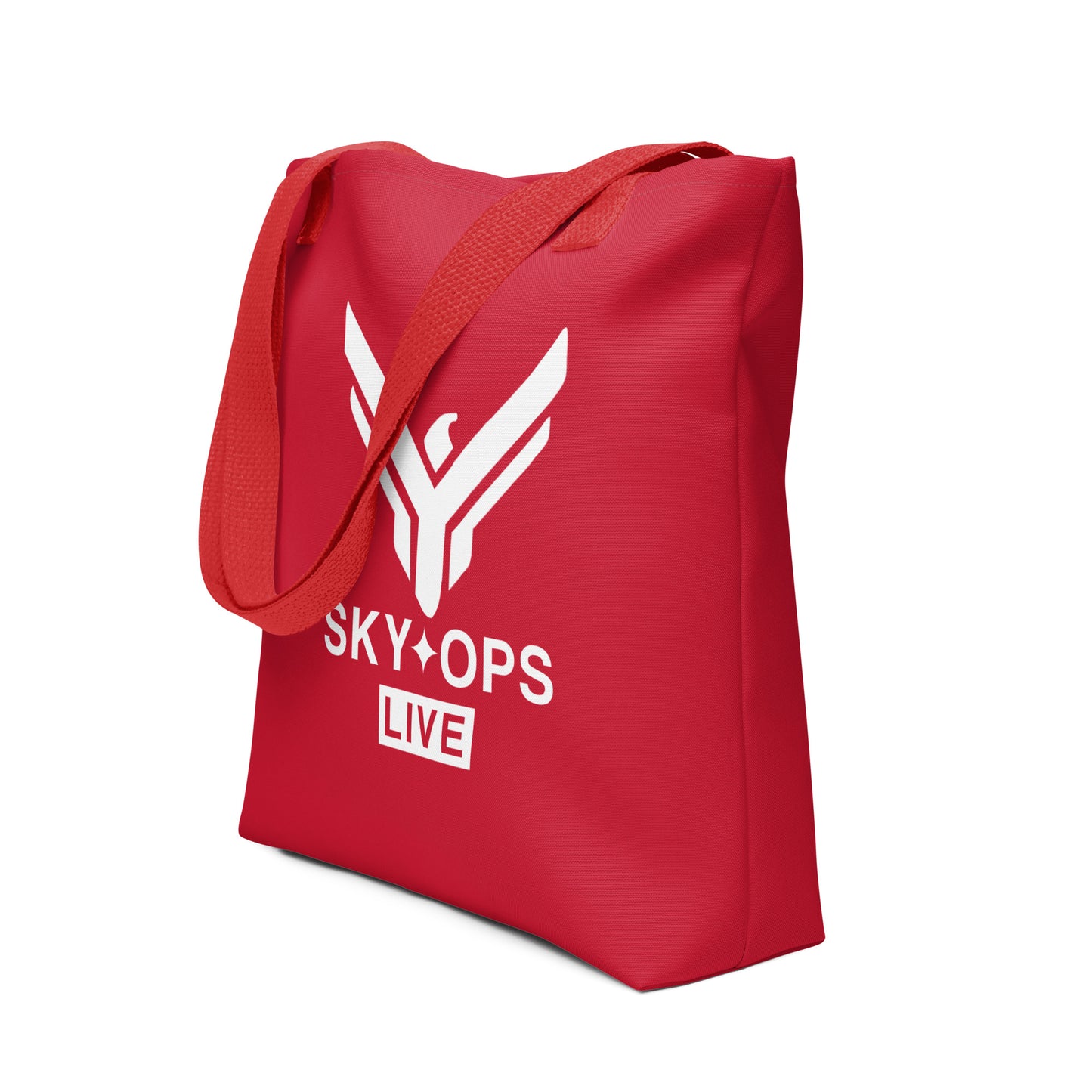 Tote Bag 15"x15" Red - Sky Ops Classic Logo