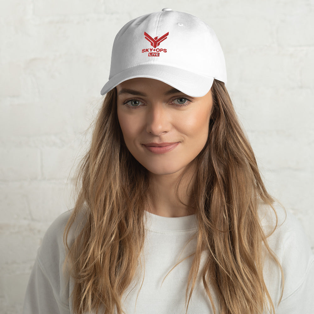 Dad Hat - Sky Ops Live Classic Logo in Thunderbird Red