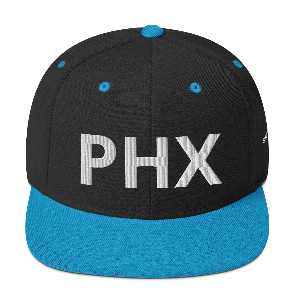 Snapback Hat - PHX w/ Sky Ops Live Signature Logo on Left Side