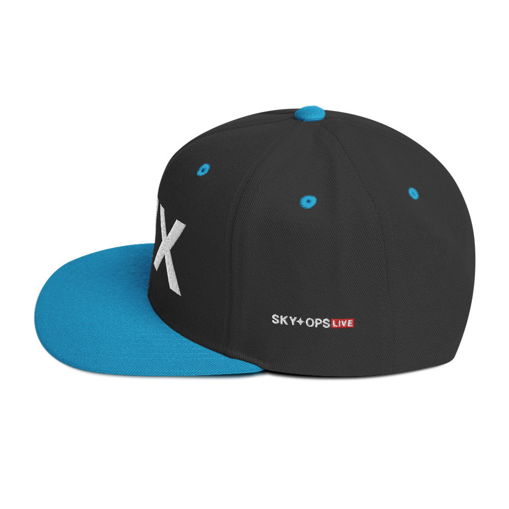 Snapback Hat - PHX w/ Sky Ops Live Signature Logo on Left Side