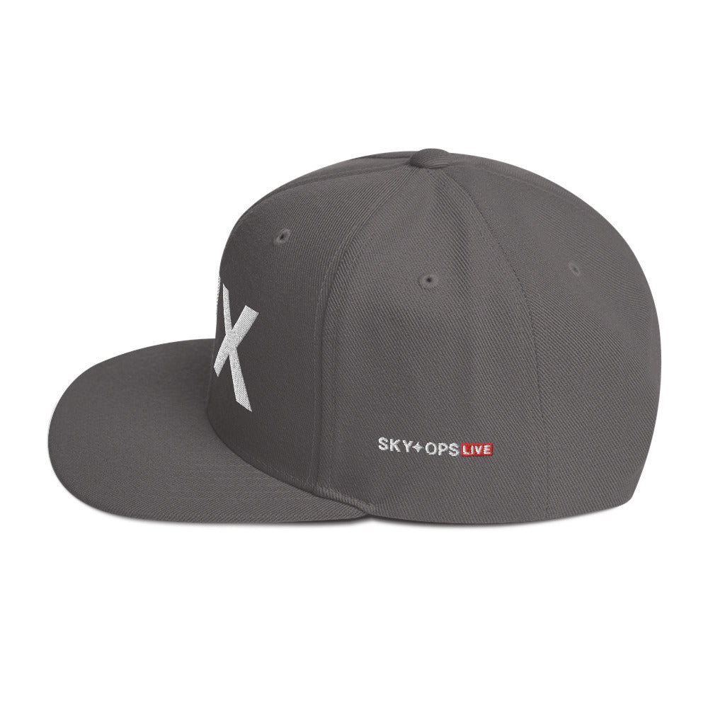 Snapback Hat - PHX w/ Sky Ops Live Signature Logo on Left Side