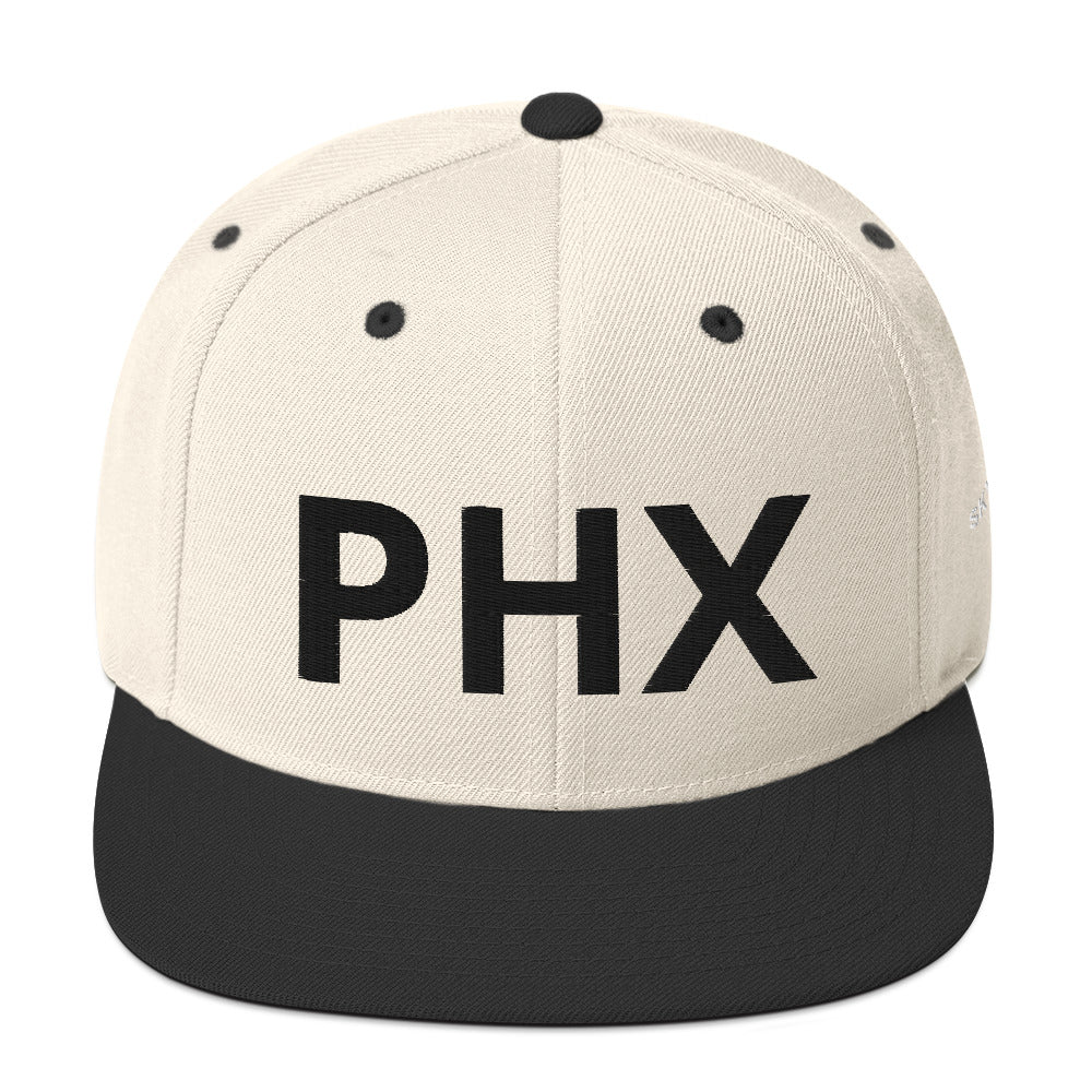 Snapback Hat - PHX w/ Sky Ops Live Signature Logo on Left Side