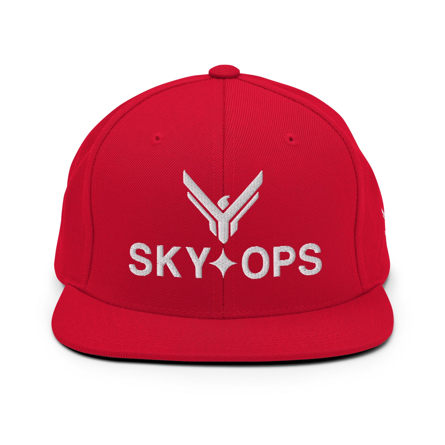 The Red Cap - Sky Ops Live Custom Logo (White Embroidery)