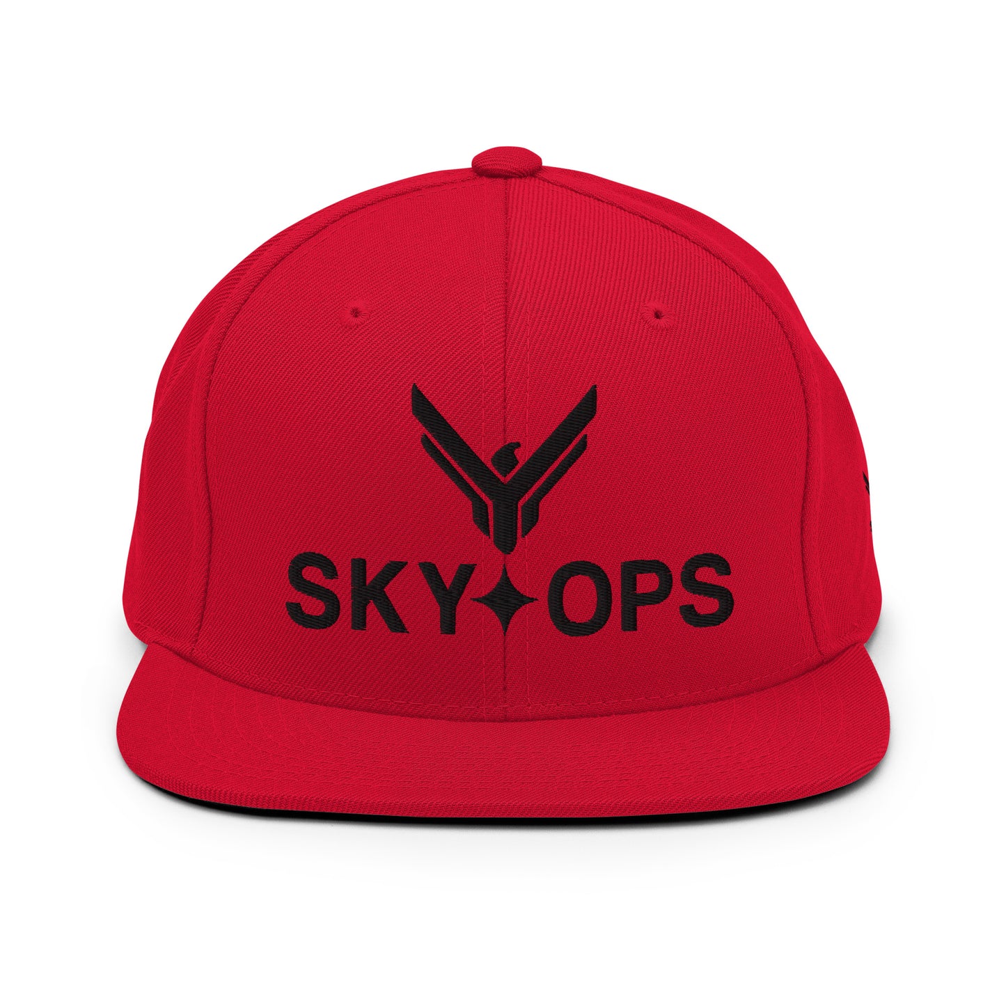 The Red Cap - Sky Ops Live Custom Logo (Black Embroidery)