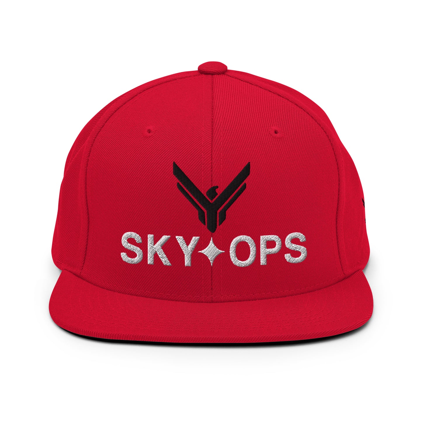 The Red Cap - Sky Ops Live Custom Logo (Black/White Embroidery)