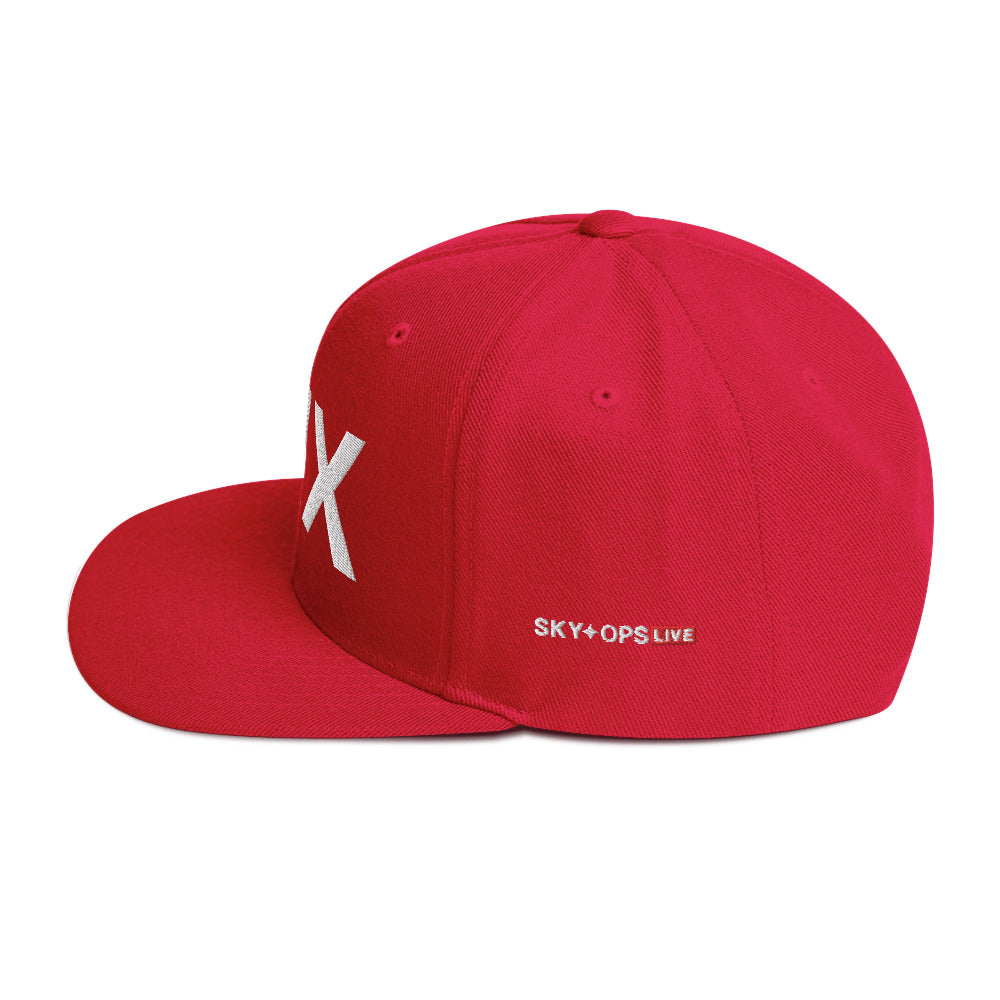 Snapback Hat - PHX w/ Sky Ops Live Signature Logo on Left Side