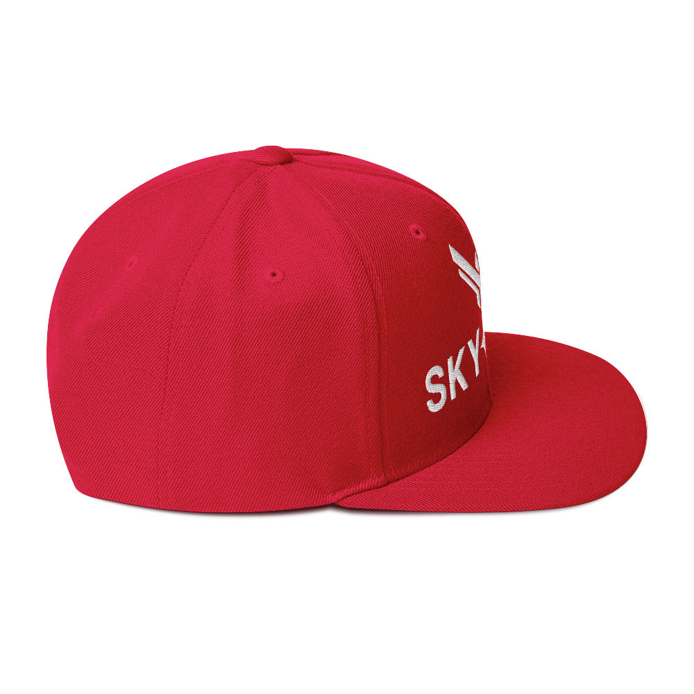 The Red Cap - Sky Ops Live Custom Logo (White Embroidery)