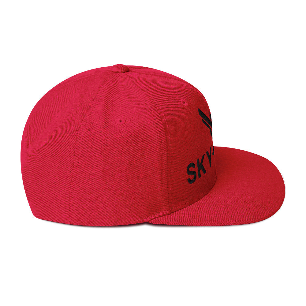 The Red Cap - Sky Ops Live Custom Logo (Black Embroidery)