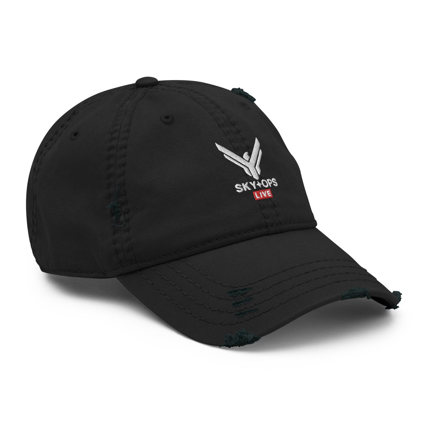 Distressed Dad Hat - Sky Ops Live Classic Logo