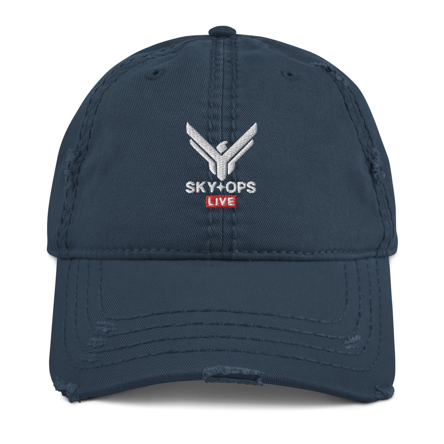 Distressed Dad Hat - Sky Ops Live Classic Logo