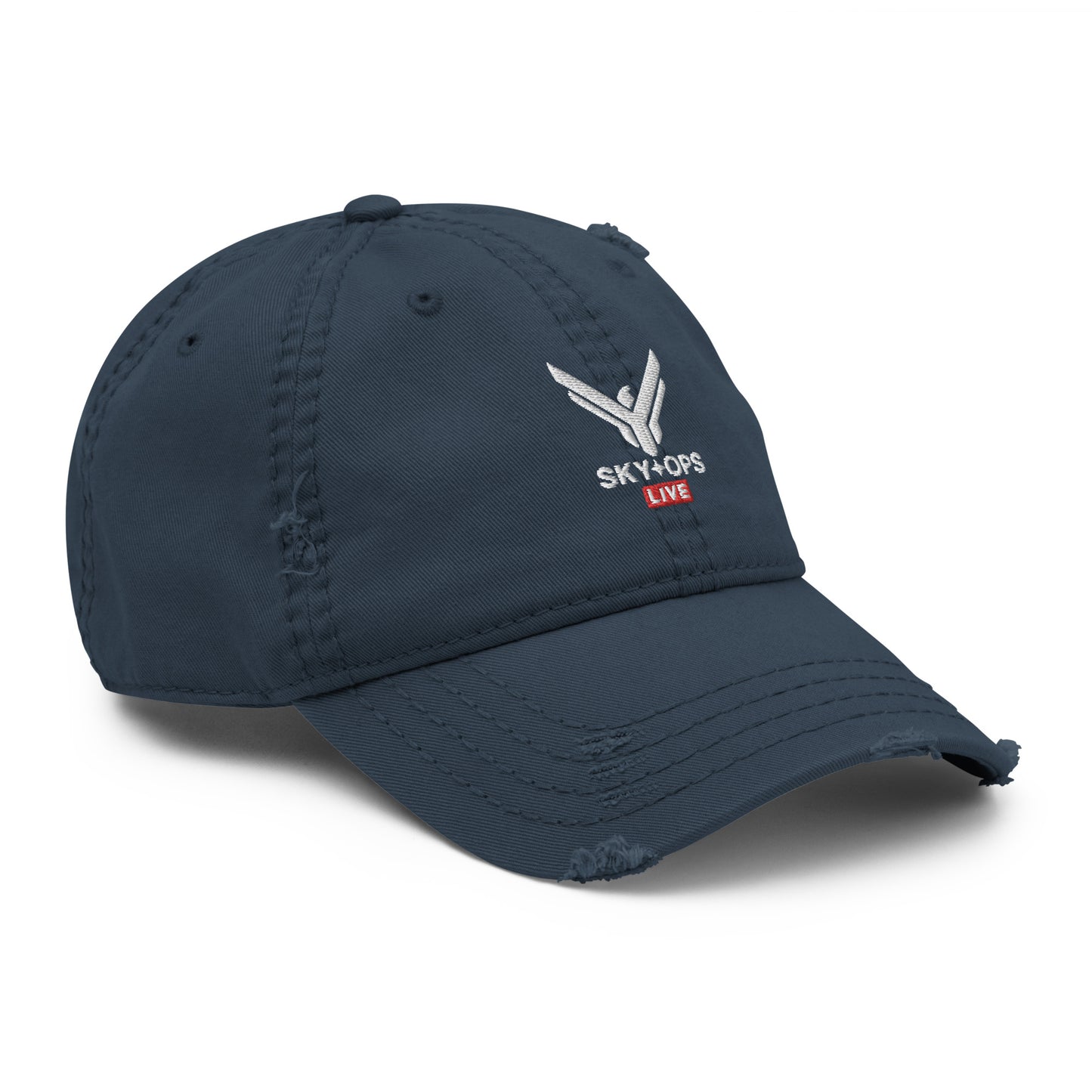 Distressed Dad Hat - Sky Ops Live Classic Logo
