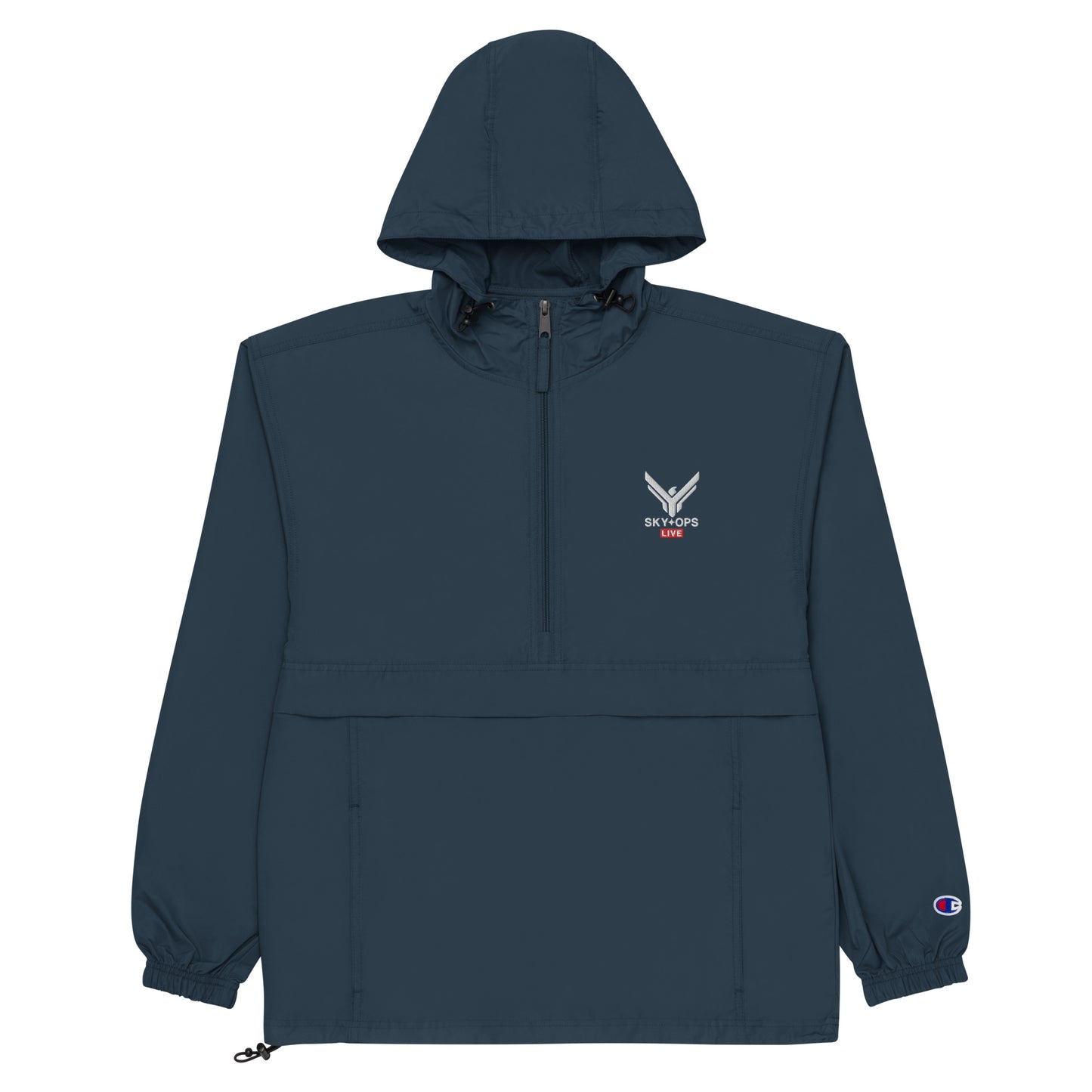 Embroidered Packable Jacket - Sky Ops Live Classic Logo