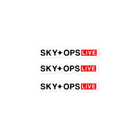 Bubble-free Stickers - Sky Ops Live Signature Logo