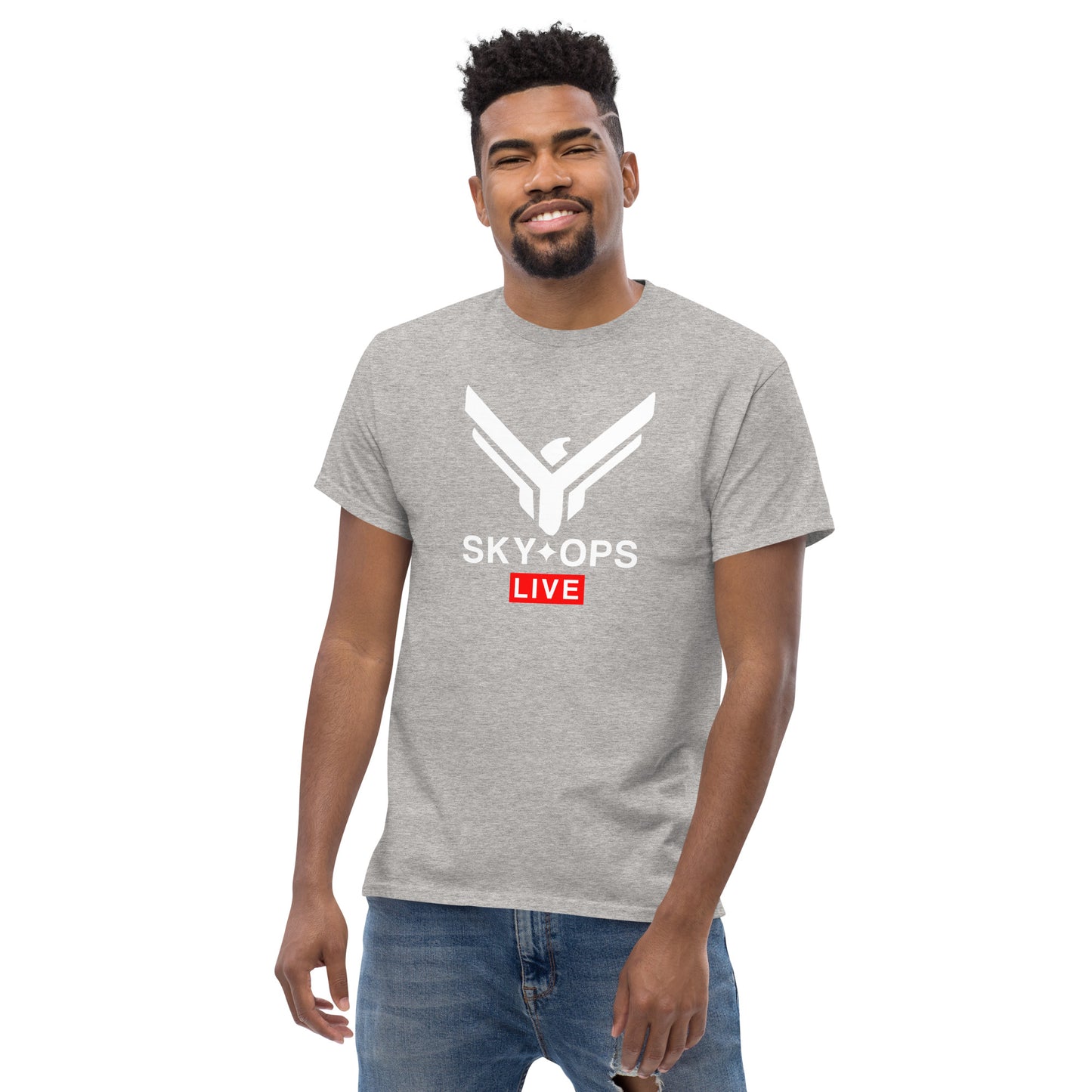 Men's Classic Tee - Sky Ops Live Classic Logo Front