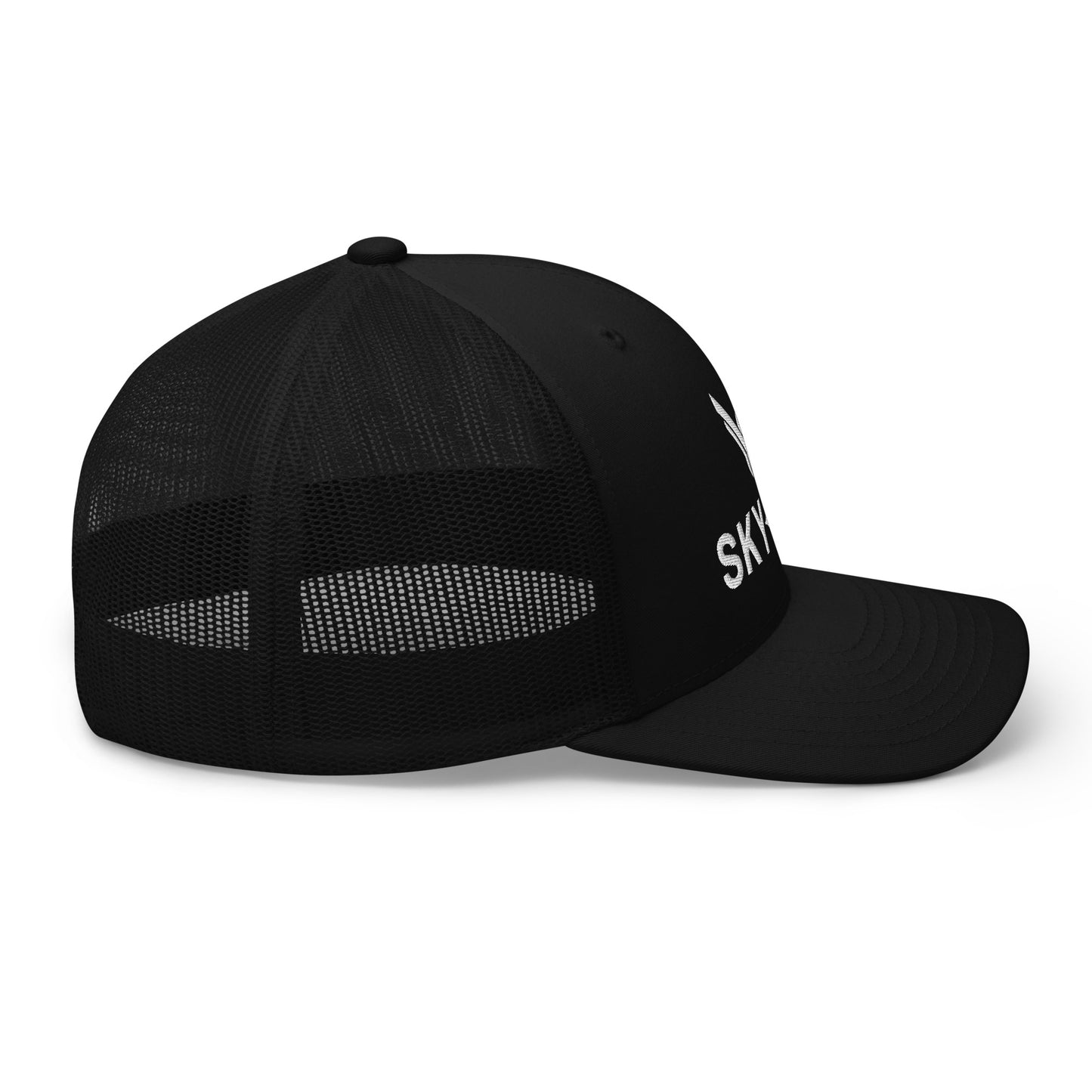 Trucker Cap - Sky Ops Live Custom Logo (Black w/White Embroidery)