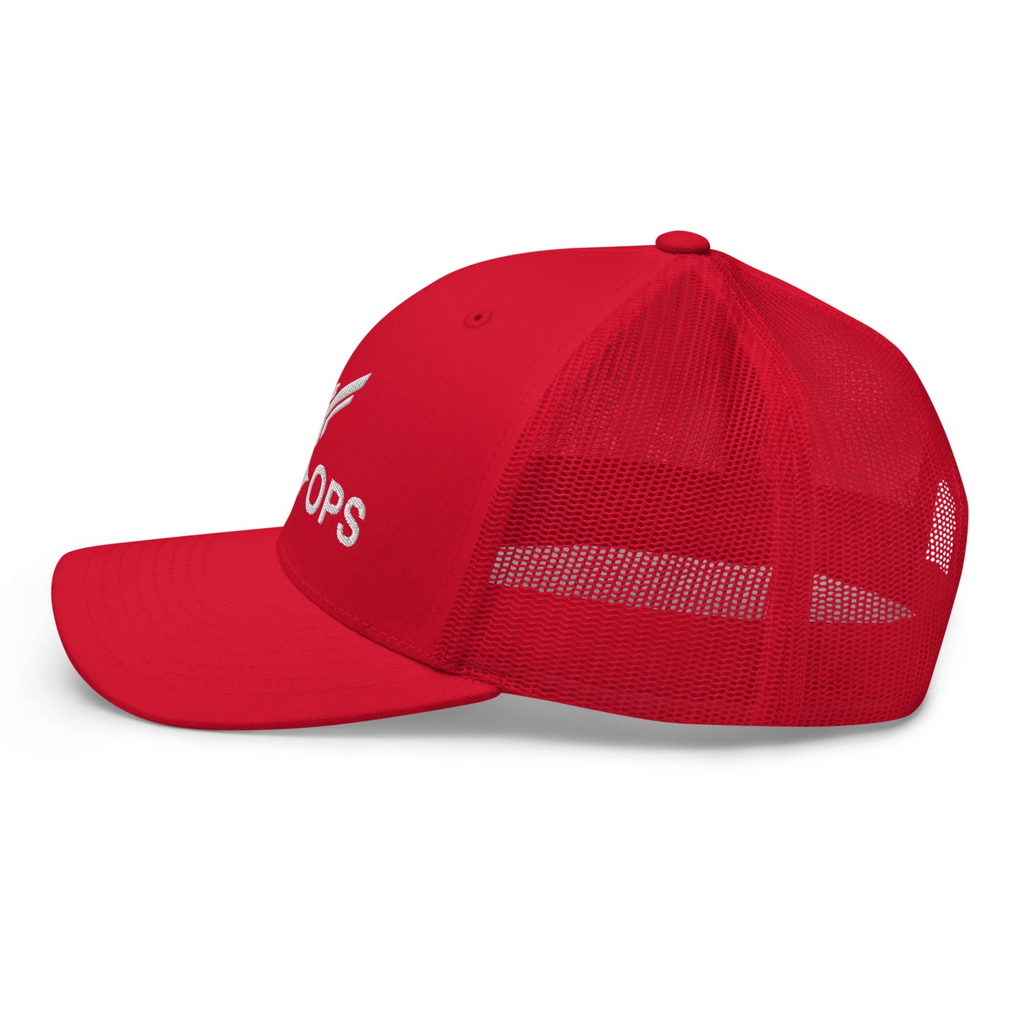 Trucker Cap - Sky Ops Live Custom Logo (Thunderbird Red w/White Embroidery)