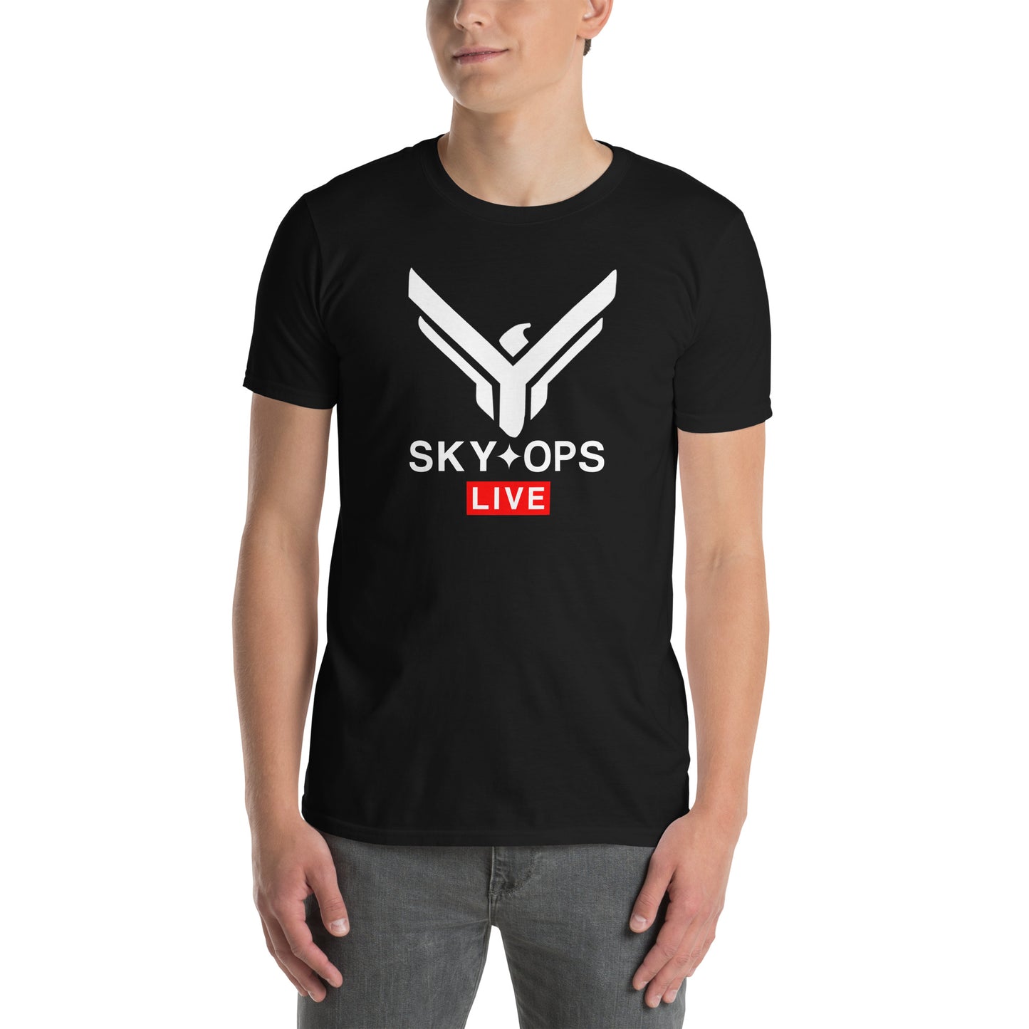 Short-Sleeve Unisex T-Shirt - Sky Ops Live Classic Logo Front