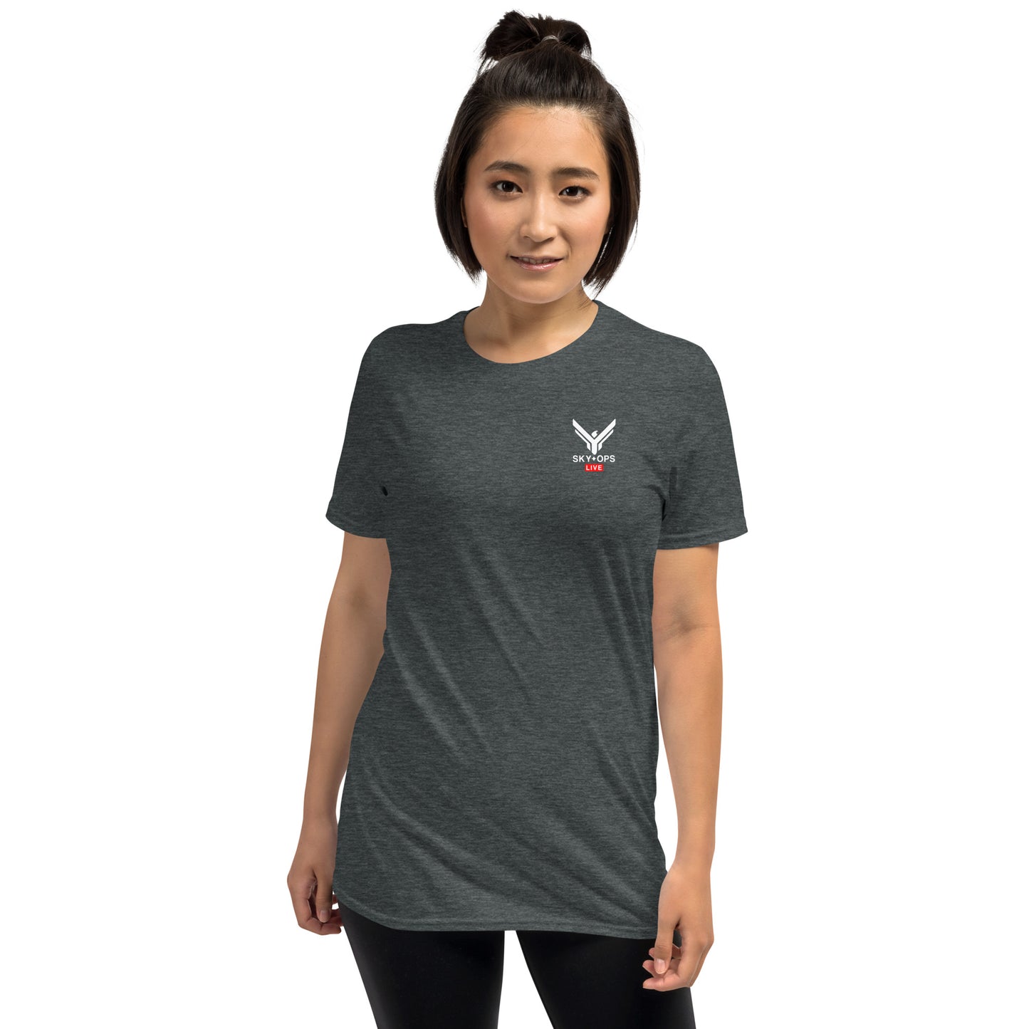 Short-Sleeve Unisex T-Shirt - Sky Ops Live Classic Logo on Back w/ Front Corner Logo