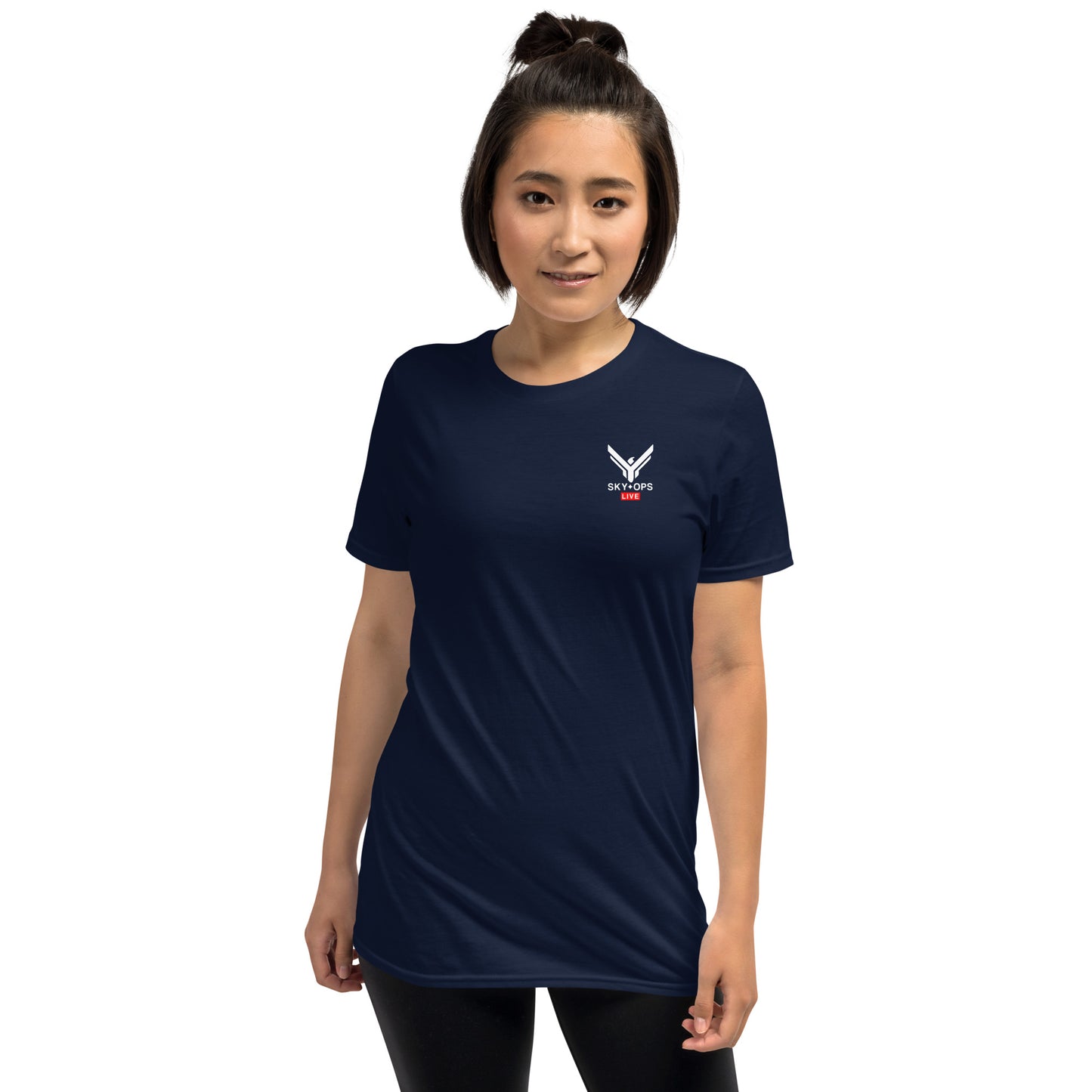 Short-Sleeve Unisex T-Shirt - Sky Ops Live Classic Logo on Back w/ Front Corner Logo