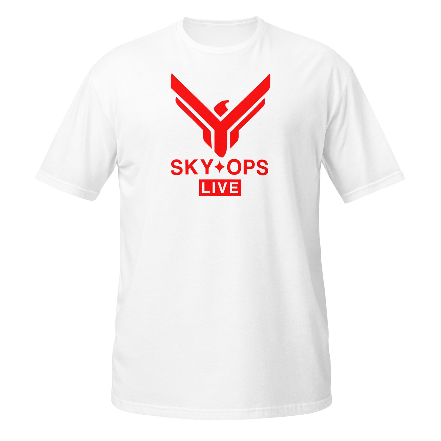 Short-Sleeve Unisex T-Shirt - Sky Ops Live Classic Logo Front in Thunderbird Red