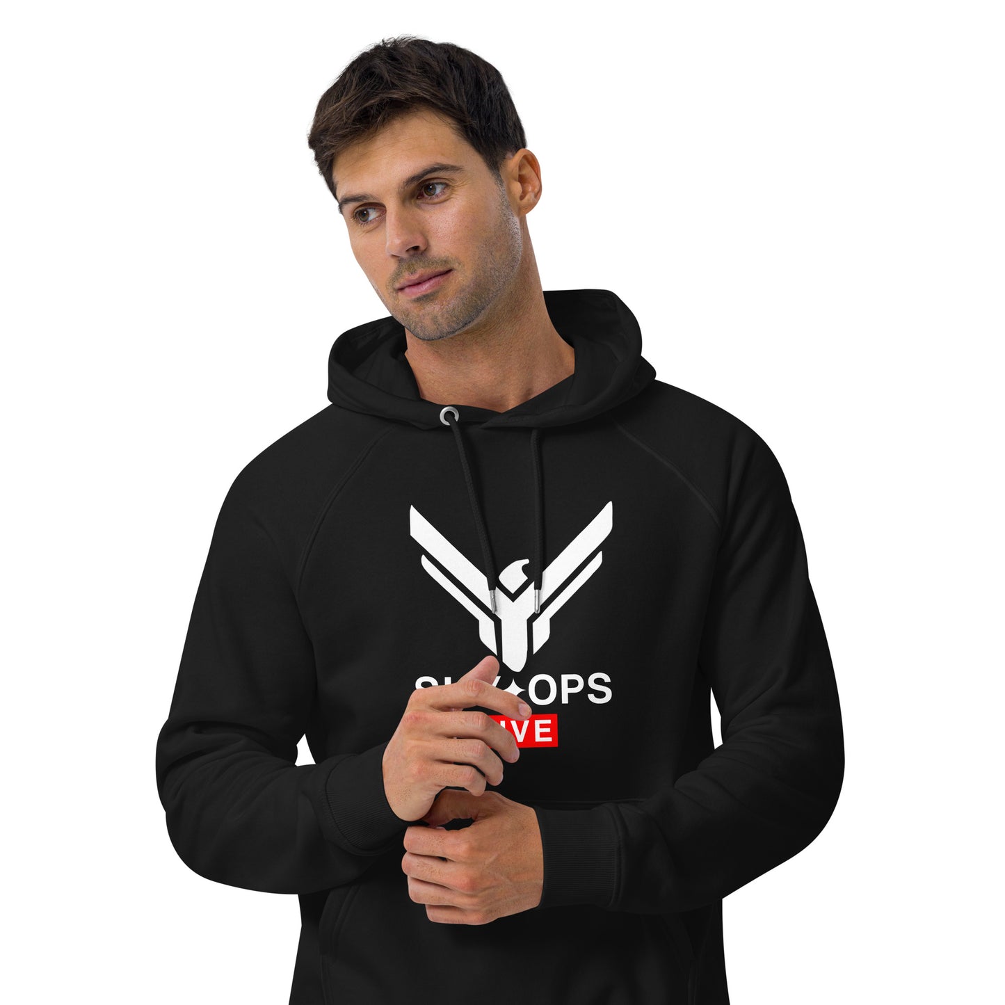 Unisex Premium Hoodie – Sky Ops Live Classic Logo on Front