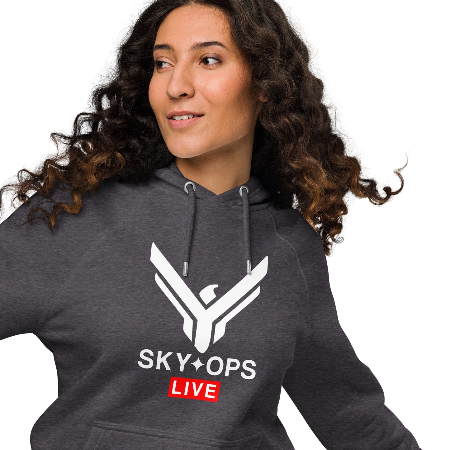 Unisex Premium Hoodie – Sky Ops Live Classic Logo on Front