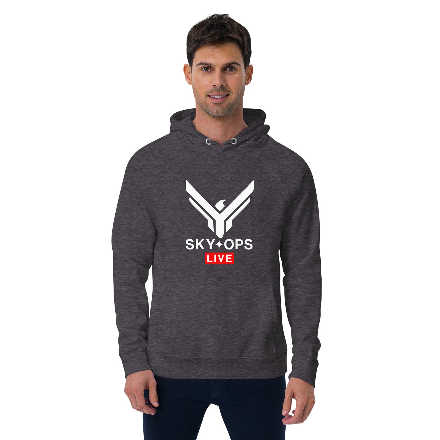 Unisex Premium Hoodie – Sky Ops Live Classic Logo on Front