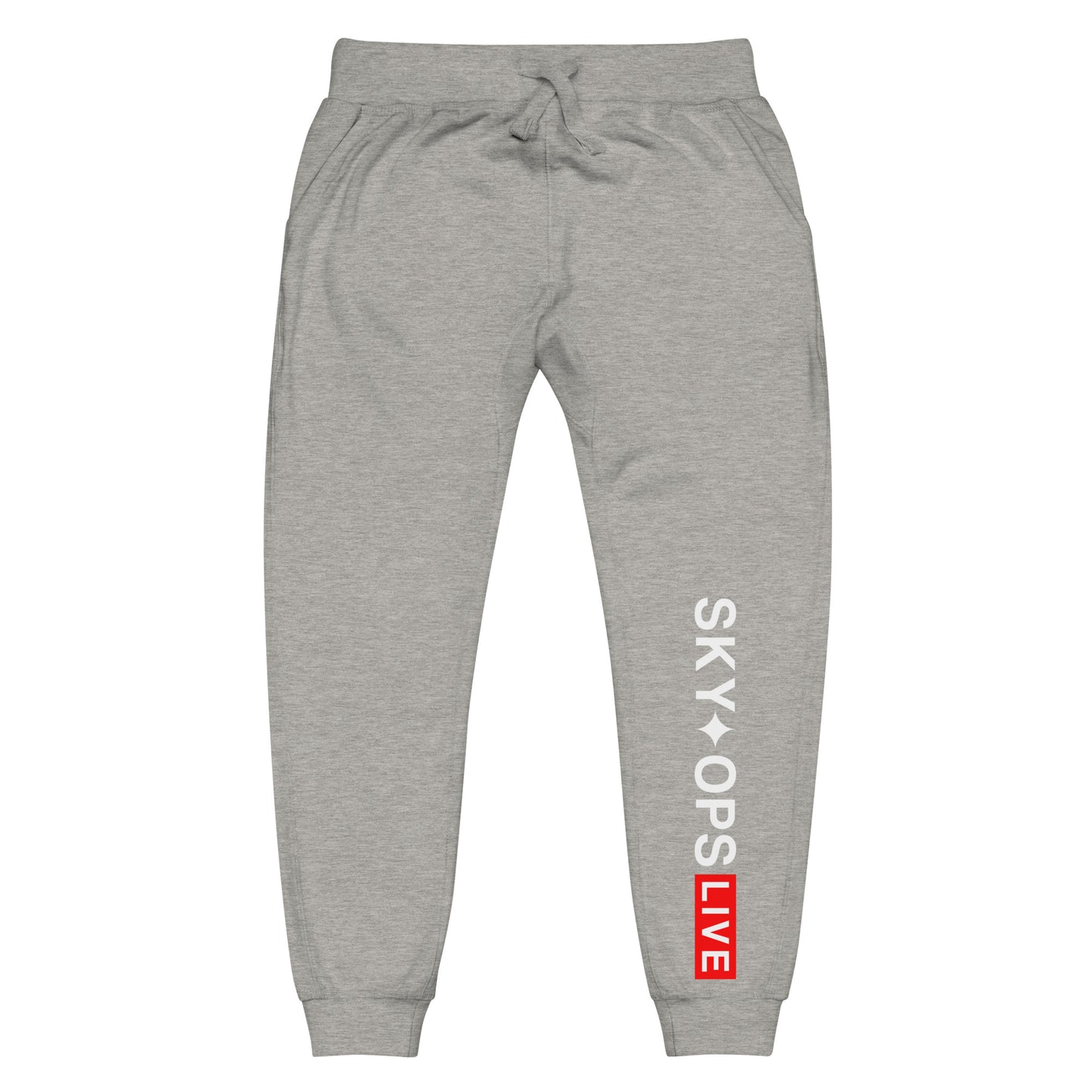 Unisex Fleece Sweatpants - Sky Ops Live Signature Logo