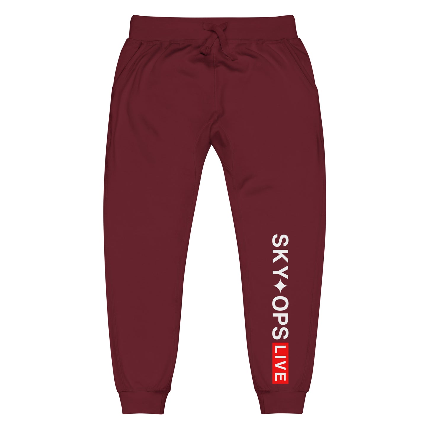 Unisex Fleece Sweatpants - Sky Ops Live Signature Logo