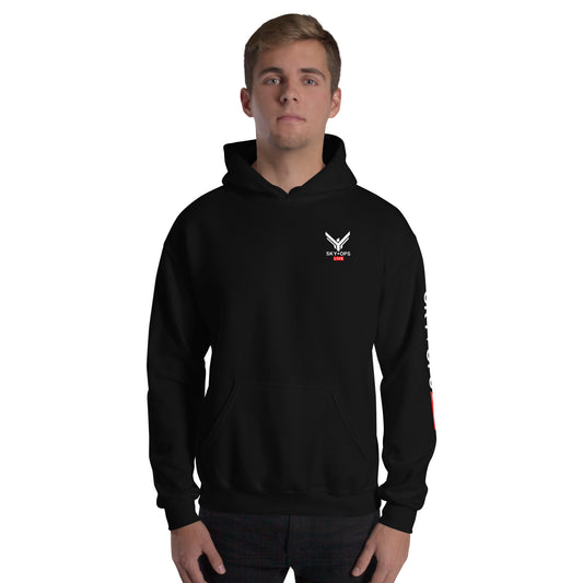 Unisex Hoodie - Sky Ops Live Classic Logo Left Front w/ Signature Logo on Right Sleeve