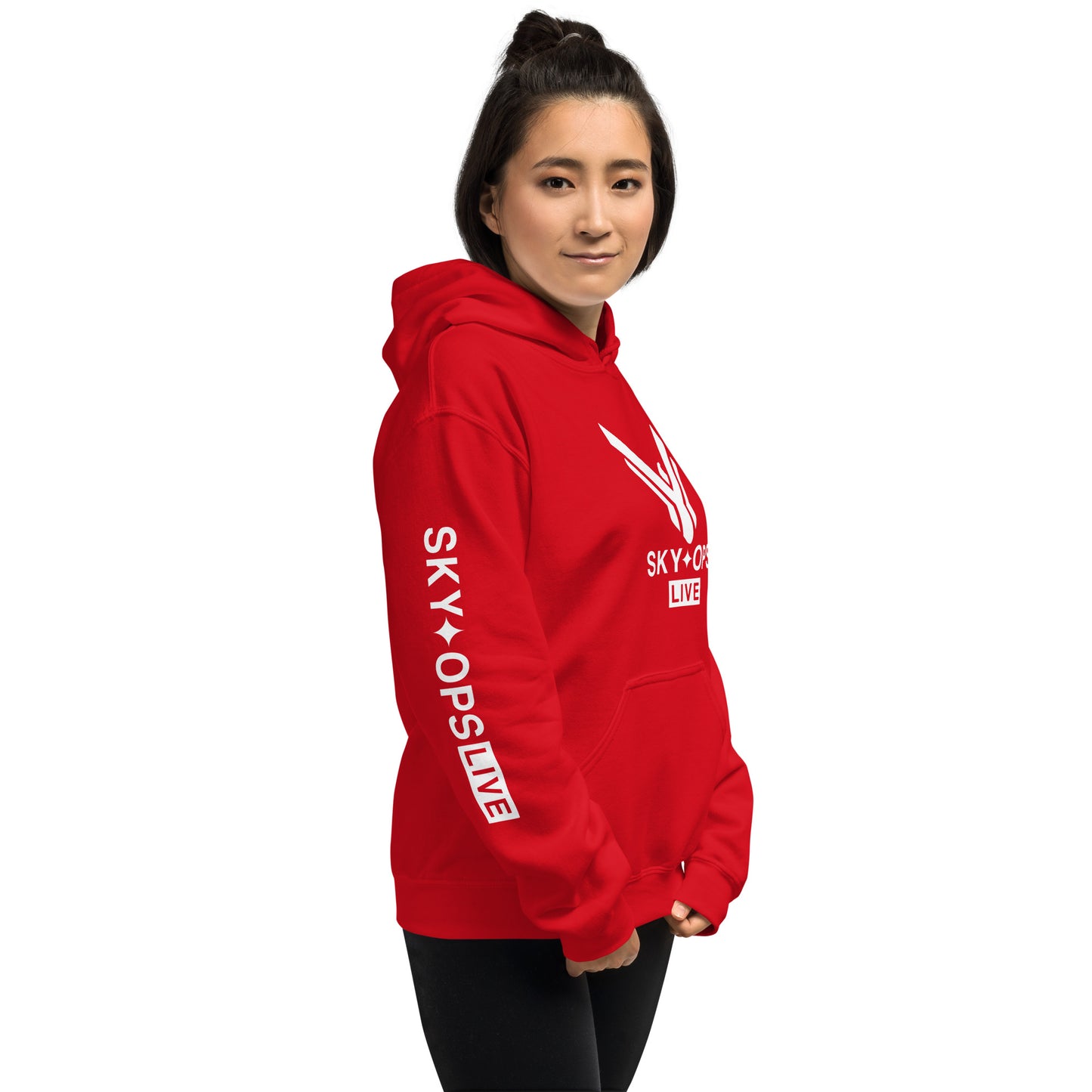 Unisex Hoodie - Sky Ops Live Classic Logo Front w/ Signature Logo Right Sleeve