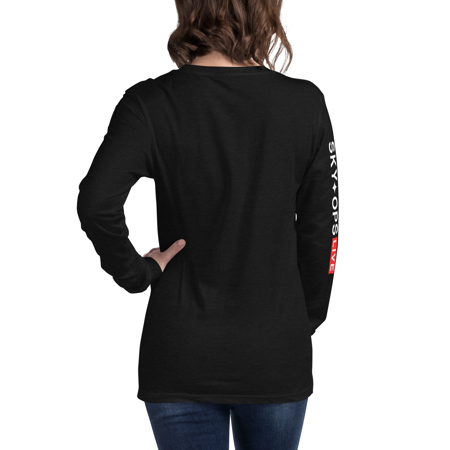 Unisex Long Sleeve Tee - Sky Ops Live Classic Logo on Front