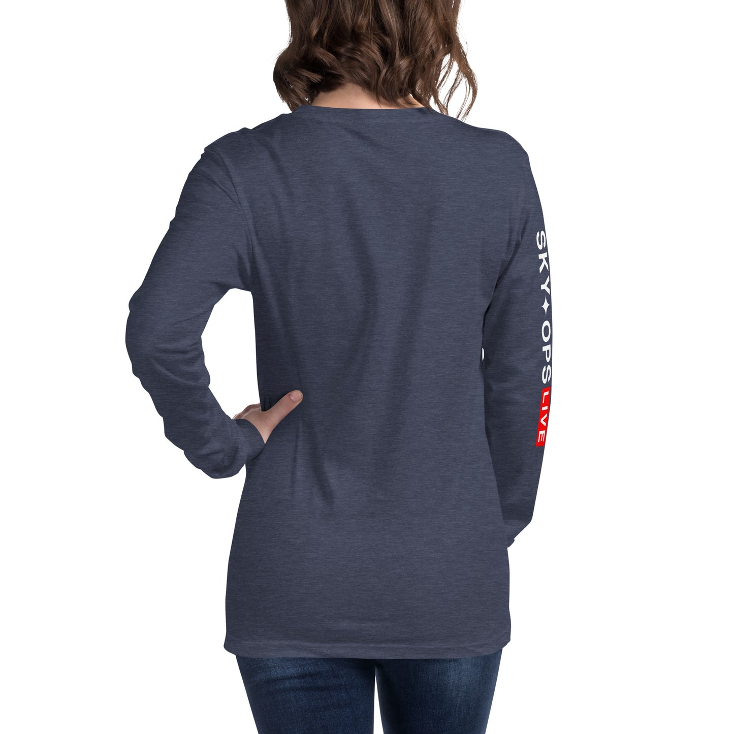 Unisex Long Sleeve Tee - Sky Ops Live Classic Logo on Front