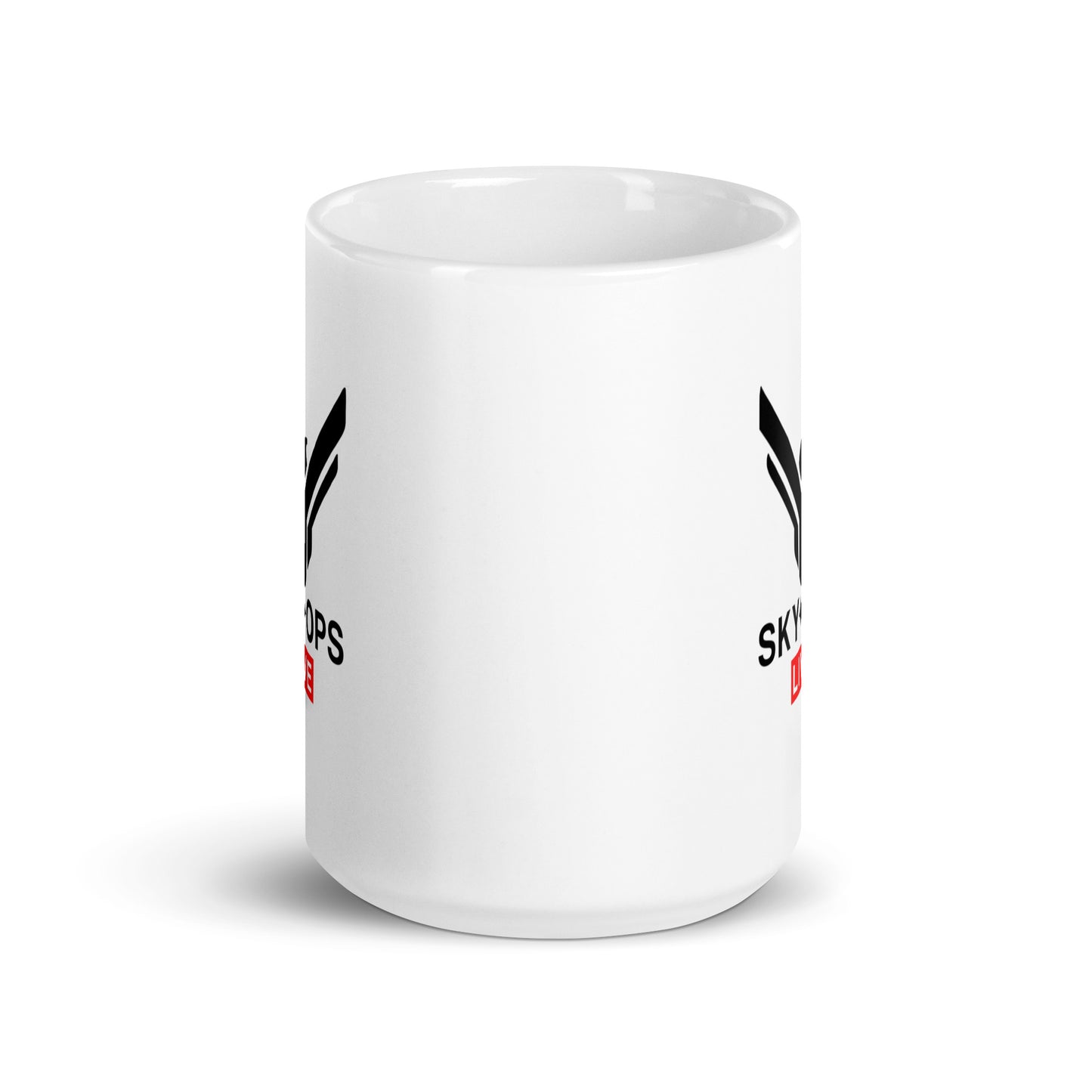 White Glossy Mug - Sky Ops Live Classic Logo